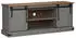 vidaXL HALDEN TV-Schrank 2 Schiebetüren Massivholz Grau 150x40x60cm (4018415)