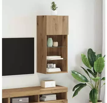 vidaXL Wandmontierter TV-Schrank Artisan-Eiche 40,5x30x90cm