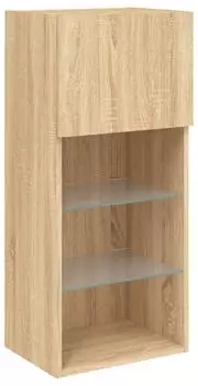 vidaXL TV-Schrank mit LED-Leuchten Sonoma-Eiche 40,5x30x90cm (837047)