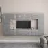 vidaXL TV-Schrank-Set 8-tlg. Betongrau Holzwerkstoff (3079089)