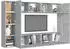 vidaXL TV-Schrank-Set 8-tlg. Betongrau Holzwerkstoff (3079089)