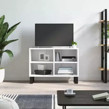 vidaXL TV-Schrank Wei&szlig; 69,5x30x50cm Holzwerkstoff