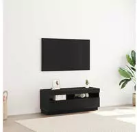 vidaXL TV-Schr&auml;nk Schwarz Eichen-Optik 100 x 35 x 40 cm Holzwerkstoff