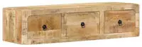 vidaXL TV-Wandschrank 100x32x25 cm Raues Massivholz Mango