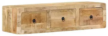 vidaXL TV-Wandschrank Raues Mango-Massivholz 100x32x25cm (4104527)