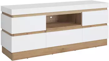 Meble W&oacute;jcik Asmus Eiche TV-Lowboard 161x68x45cm Wei&szlig;