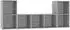 vidaXL TV-Schrank-Set 3-tlg. Betongrau Holzwerkstoff (3080019)