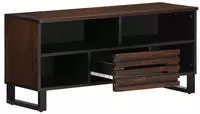 vidaXL TV-Schrank Braun 100x34x46 cm Massivholz Mango