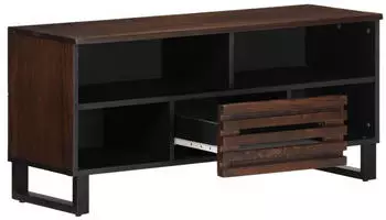 vidaXL TV-Schrank Braun 100x34x46cm Massivholz Mango (377516)