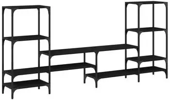 vidaXL TV-Schrank Schwarz 206,5x28,5x95cm Holzwerkstoff (842481)