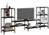 vidaXL TV-Schrank Schwarz 206,5x28,5x95cm Holzwerkstoff (842481)