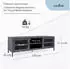 osoltus Manchester Sideboard Metall, 2 Glastüren, 6 Fächer, 150x45x50cm, dunkelgrau