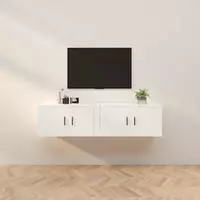 vidaXL TV-Wandschr&auml;nke 2 Stk. Wei&szlig; 80x34,5x40 cm