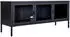 House Nordic Brisbane TV-Bank Metall/Glas, Schwarz, 130x55x40cm