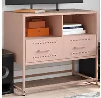 vidaXL TV-Schrank Rosa 68x39x60,5 cm Stahl