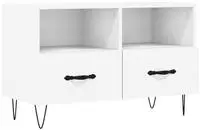 vidaXL TV-Schrank Wei&szlig; 80x36x50 cm Holzwerkstoff