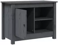 Vidaxl - Tv-schrank Grau 70x36,5x52 Cm Massivholz Kiefer