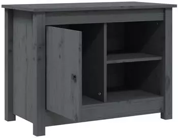 vidaXL TV-Schrank Grau 70x36,5x52cm Massivholz Kiefer (814581)