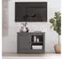 vidaXL TV-Schrank Grau 70x36,5x52cm Massivholz Kiefer (814581)