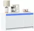 vidaXL TV-Schrank mit LED-Beleuchtung Weiß 100x34x50cm Holzwerkstoff (852208)