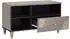 vidaXL TV-Schrank mit Schubladen Grau/Gold Massivholz Mango 80x33,5x46cm (4018789)