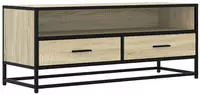 vidaXL TV-Schrank Sonoma-Eiche 100x34,5x40 cm Holzwerkstoff und Metall