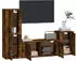 vidaXL TV-Schrank-Set 4-tlg. Räuchereiche Holzwerkstoff (3188603)