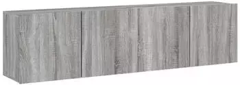 vidaXL TV-Wandschrank 2er-Set Grau Sonoma 80x30x41cm (836963)