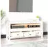 vidaXL TV-Schrank Weiß 114x35x52cm Massivholz Kiefer (821503)