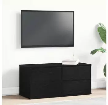 vidaXL TV-Schrank Schwarz Eichen-Optik 80x34x36cm Holzwerkstoff (862483)