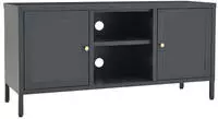 vidaXL TV-Schrank Anthrazit 105x35x52 cm Stahl und Glas
