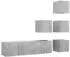 vidaXL TV-Schrank-Set 6-tlg. Betongrau Holzwerkstoff (3079140)