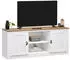 Idimex Bolton TV-Lowboard Kiefer Massivholz 2 Türen 138x57x40cm weiß/braun