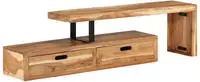 vidaXL TV-St&auml;nder (118-200) x 30 x 40 cm Massivholz Akazie