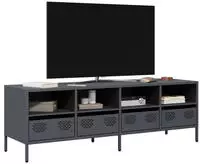 vidaXL TV-Schrank Anthrazit 135x39x43,5 cm Kaltgewalzter Stahl