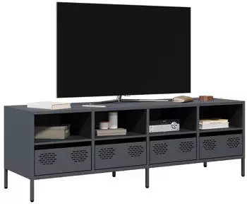 vidaXL TV-Schrank Anthrazit 135x39x43,5cm Kaltgewalzter Stahl (851330)