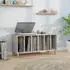 vidaXL Schallplattenregal Grau Sonoma 100x38x48cm Holzwerkstoff