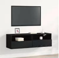 vidaXL TV-Wandschrank Schwarz Eichen-Optik 100 x 30 x 30 cm
