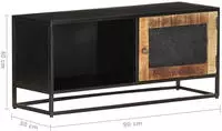 vidaXL TV-Schrank 90x30x40 cm Raues Mangoholz
