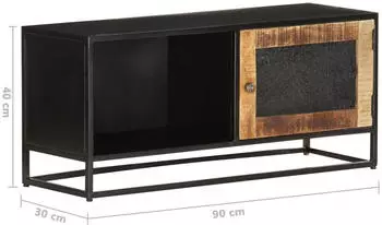 vidaXL TV-Schrank Raues Mangoholz 90x30x40cm (323150)