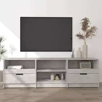 vidaXL TV-Schrank Betongrau 150x33,5x45cm Holzwerkstoff (811461)