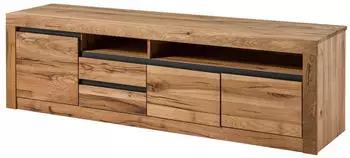 Massivmoebel24 Montreux TV-Board Wildeiche/Zerreiche 185x45x55cm natur ge&ouml;lt (48-313-100-0030)