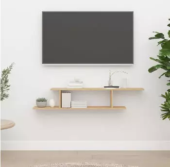 vidaXL Wandmontierte TV-Regal Sonoma-Eiche 125x18x23cm Holzwerkstoff