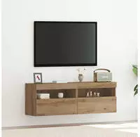 vidaXL TV-Wandschrank mit LED 2 pcs Artisan-Eiche 60 x 30 x 40 cm
