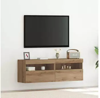vidaXL TV-Wandschrank mit LED 2 Stk. Artisan Eiche 60x30x40cm (862209)
