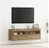 vidaXL TV-Wandschrank mit LED 2 Stk. Artisan Eiche 60x30x40cm (862209)
