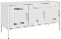 vidaXL TV-Schrank Wei&szlig; 100,5x39x50,5 cm Stahl