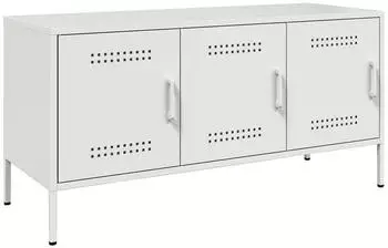 vidaXL TV-Schrank Wei&szlig; 100,5x39x50,5cm Stahl (842951)