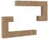 vidaXL TV-Einheiten Wandmontiert 4-tlg. Artisan-Eiche Holzwerkstoff (3393392)