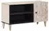 vidaXL TV-Schrank mit Regal Weiß Massivholz Mango 80x31,5x46cm (4018383)